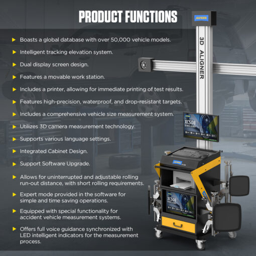 AUTOOL XC508 3D Wheel Alignment Machine-Tire Aligner System - Image 12