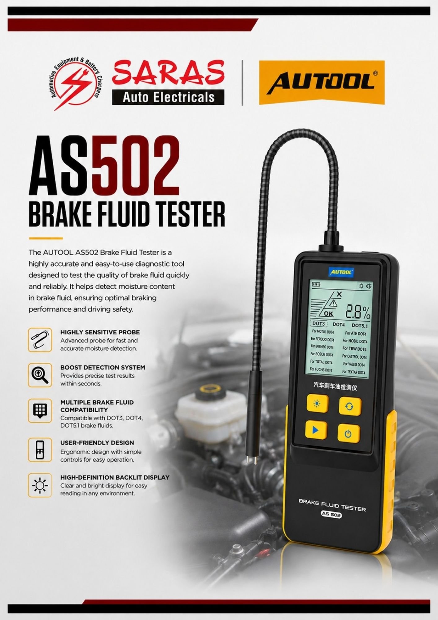 AUTOOL AS502 Brake Fluid Tester