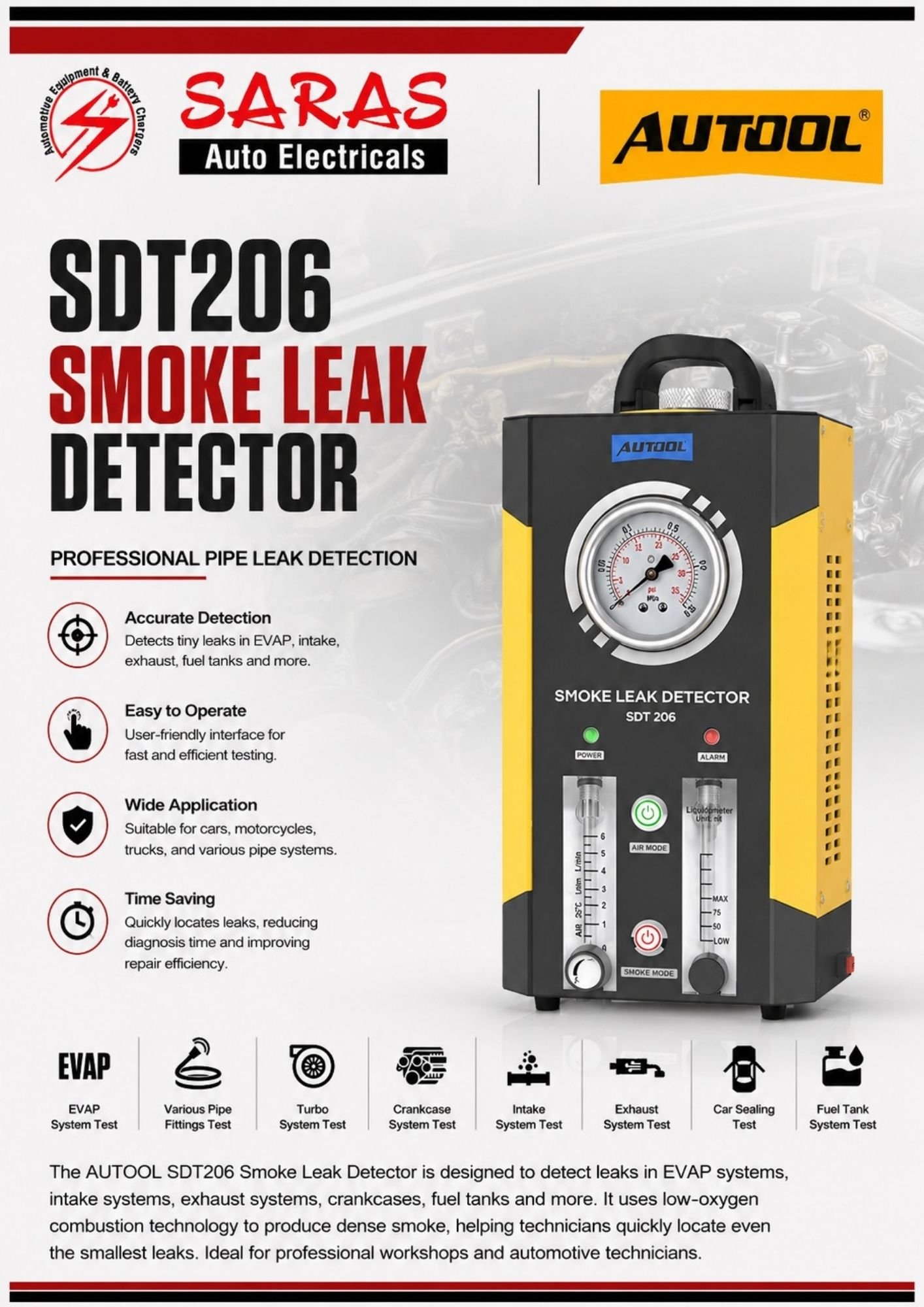 SDT206 Smoke Leak Detector