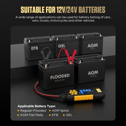 AUTOOL BT760 Battery Load Tester with Printer - Image 5