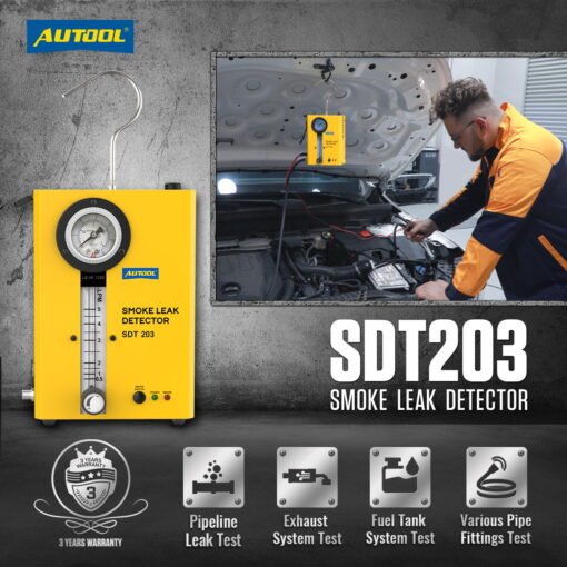 AUTOOL SDT203 EVAP Smoke Machine Vacuum Smoke Tester - Image 9