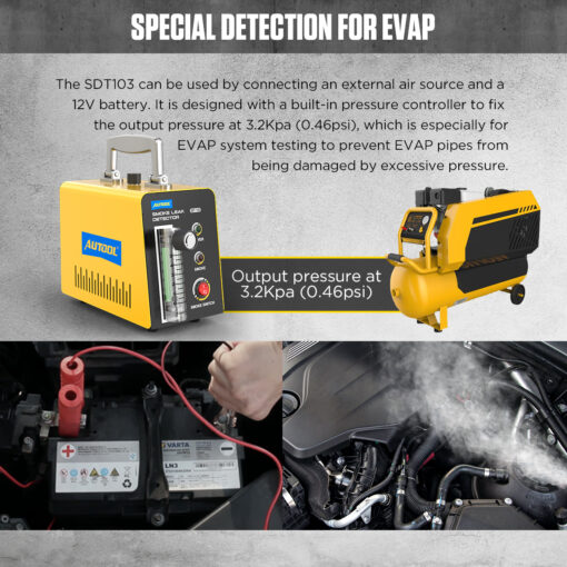 Automotive Smoke Tester for EVAP System 12V- AUTOOL SDT103 - Image 3