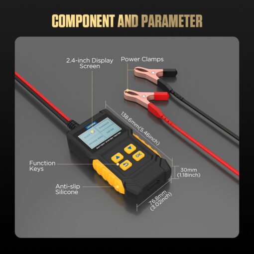 AUTOOL BT360 Digital Automotive Diagnostic Battery Tester Analyzer Charging Scanner Tool - Image 9