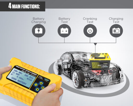 AUTOOL BT380 Automotive Battery Tester Analyzer Vehicle 12V Power Bank CCA2400 - Image 6
