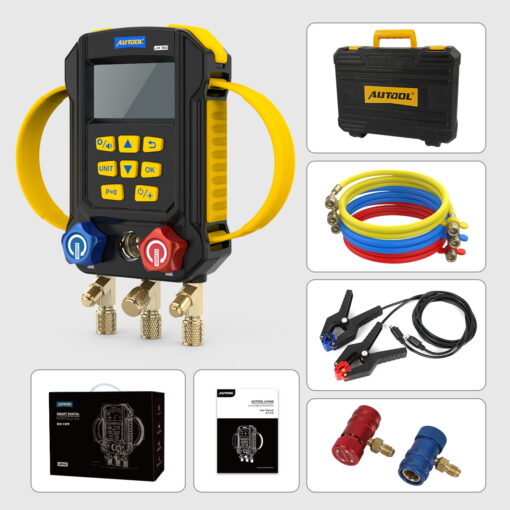 AUTOOL LM160 Refrigerant Leak Detector Digital Manifold Gauges - Image 11