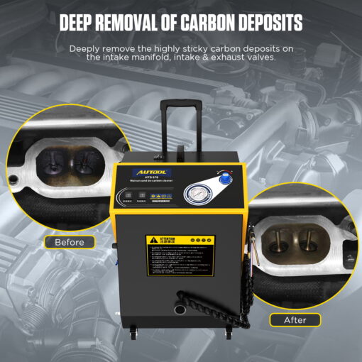 AUTOOL HTS678 Walnut Sand Blaster Cleaner Car Engine Carbon Deposition Cleannin - Image 5