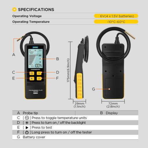 AUTOOL AS505 Exchanger Transmission Oil Tester with Display - Image 9