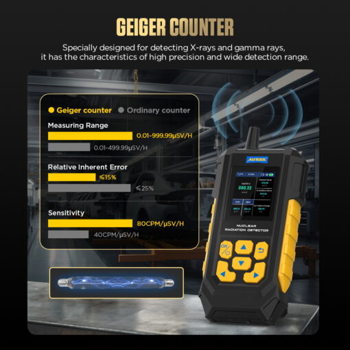 AUTOOL ND300 Geiger Counter Nuclear Radiation Detector Portable Handheld Beta Gamma X-ray - Image 7