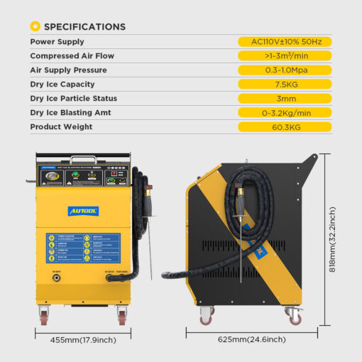 AUTOOL HTS708 Dry Ice Blasting Cleaning Machine - Image 3