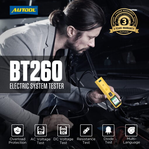 AUTOOL BT260 Electrical Circuit Tester For Trucks - Image 12