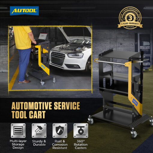 AUTOOL 3X Tier Rolling Tool Tiered Storage Cart - Image 7