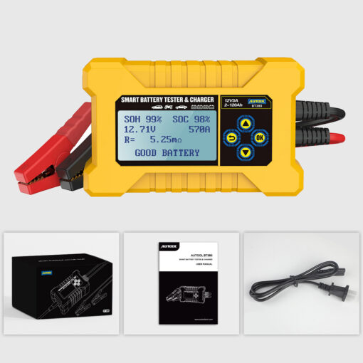 AUTOOL BT380 Automotive Battery Tester Analyzer Vehicle 12V Power Bank CCA2400 - Image 3