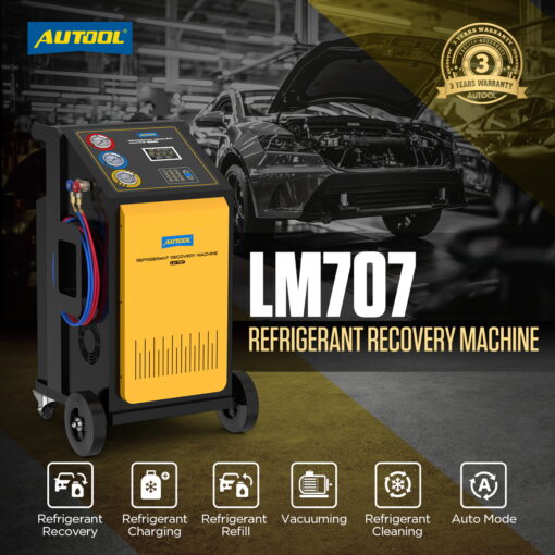 AUTOOL LM707 AC Refrigerant Recovery Machine-High-Precision Refrigerant Recovery And Filling - Image 14