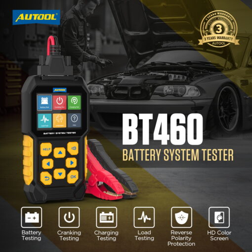 AUTOOL BT460 Car Battery Load Tester for 12V 24V - Image 10