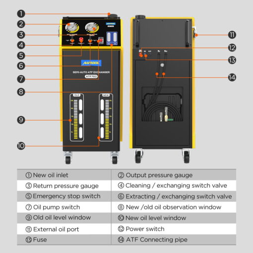 AUTOOL ATF702 ATF Exchanger Transmission Oil Change - Image 9