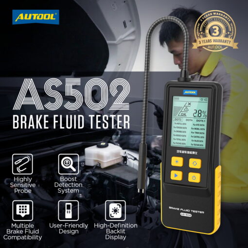 AUTOOL AS502 Car Brake Fluid Tester For Water Content Testing - Image 11