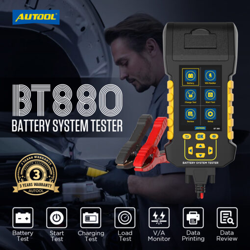 AUTOOL BT880 Car Load Battery Tester Leakage Test with Built-in Temperature Sensor - Image 9