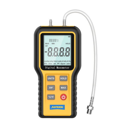 AUTOOL Digital Differential Manometer Hand-held Air Pressure Gauge Negative Vacuum Press Gauge Meter