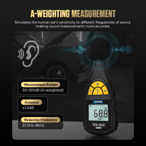 AUTOOL TN201 A-weighting Digital Sound Level Meter - Image 8