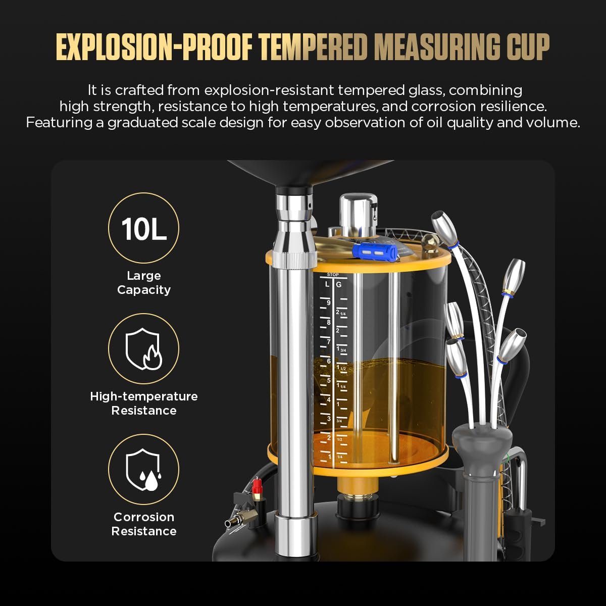 OD720 AUTOOL Pneumatic CAR Engine Oil Drainer and Extractor With 70Ltr Tank - Image 2