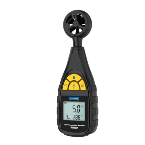 AUTOOL TR401 Digital Anemometer, Handheld Wind Speed Meter For Measuring Wind Speed, Temperature In Automotive Air Conditioning System