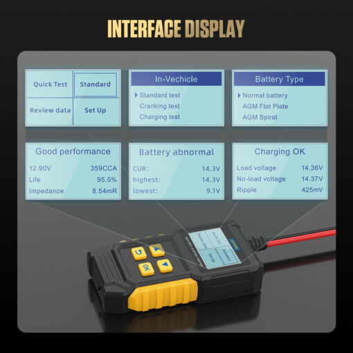 AUTOOL BT360 Digital Automotive Diagnostic Battery Tester Analyzer Charging Scanner Tool - Image 4