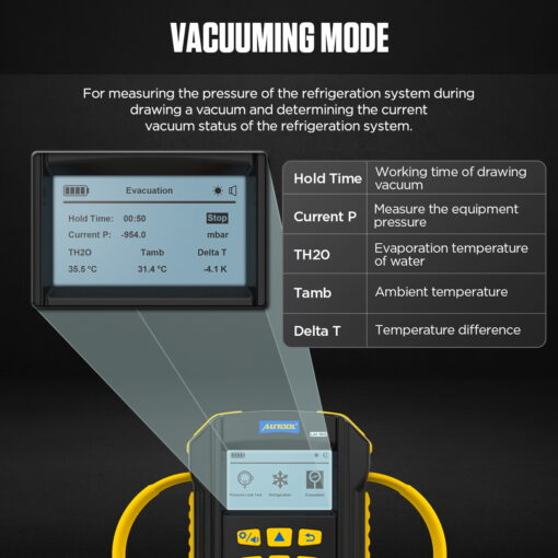 AUTOOL LM160 Refrigerant Leak Detector Digital Manifold Gauges - Image 4