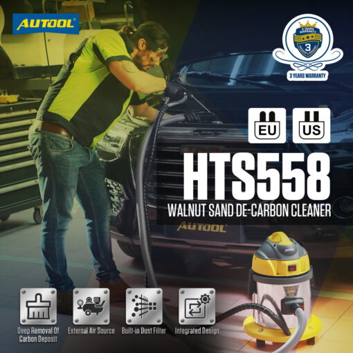 AUTOOL HTS558 Walnut Blaster Carbon Deposition Engine Cleaner Intake Pipe Valve Decarbon Cleaner - Image 7