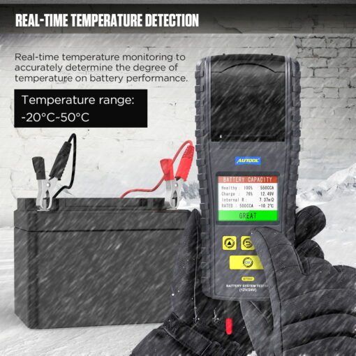 AUTOOL BT860 Battery Tester with Temperature Monitoring - Image 4