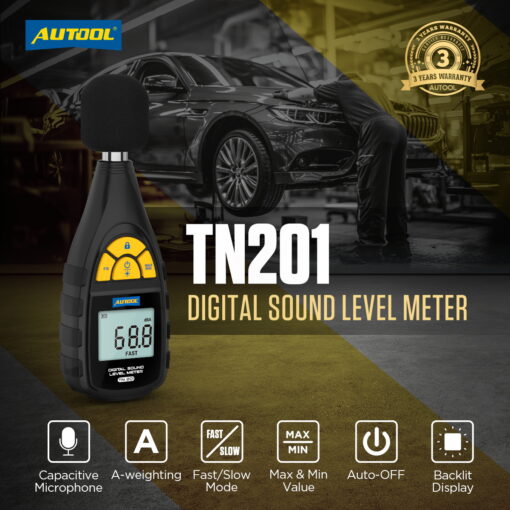 AUTOOL TN201 A-weighting Digital Sound Level Meter - Image 3