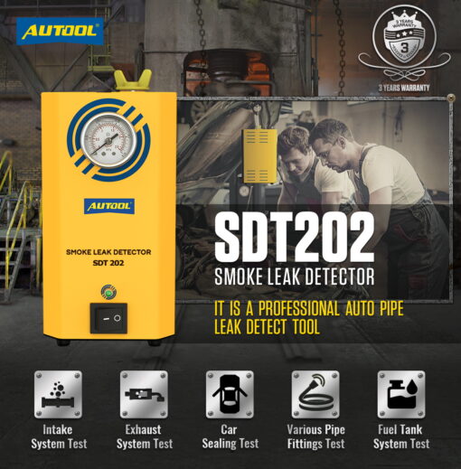 AUTOOL SDT202 EVAP System & Pipe Smoke Leak Detector - Image 10