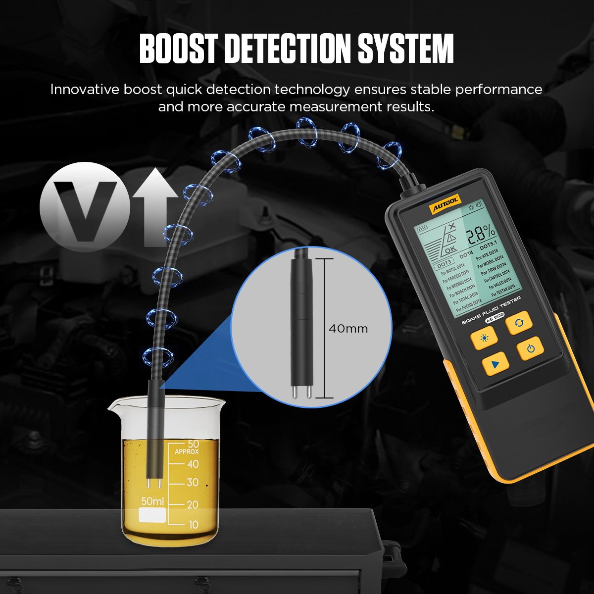 AS502 AUTOOL Digital Car Brake Fluid Quality Tester - Image 2