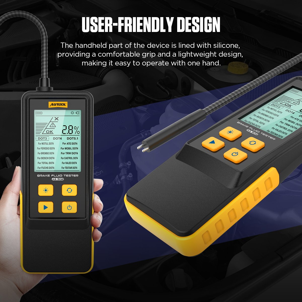 AS502 AUTOOL Digital Car Brake Fluid Quality Tester - Image 5