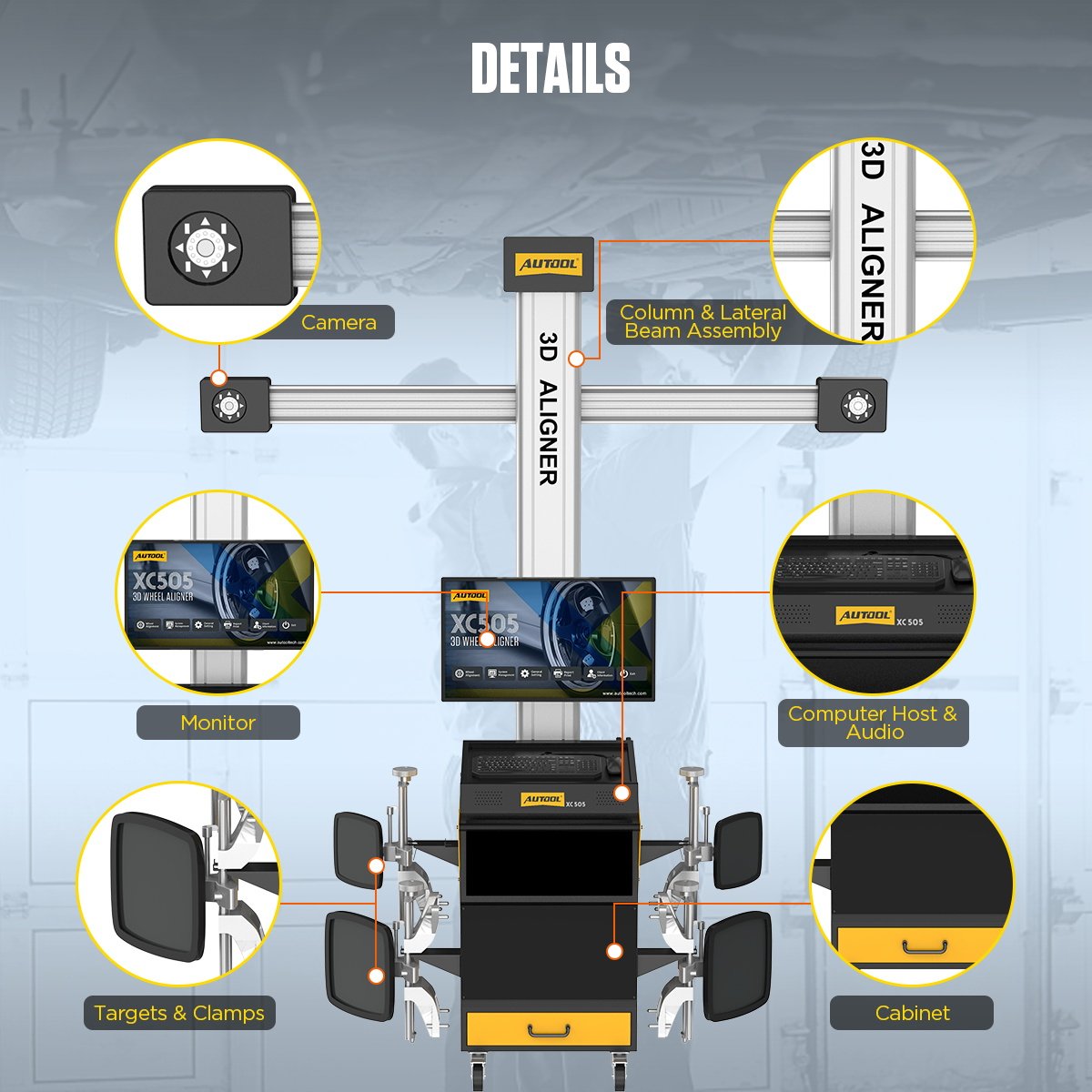 XC505 AUTOOL 3D Alignment Tire Machine For All indian Cars - Image 14