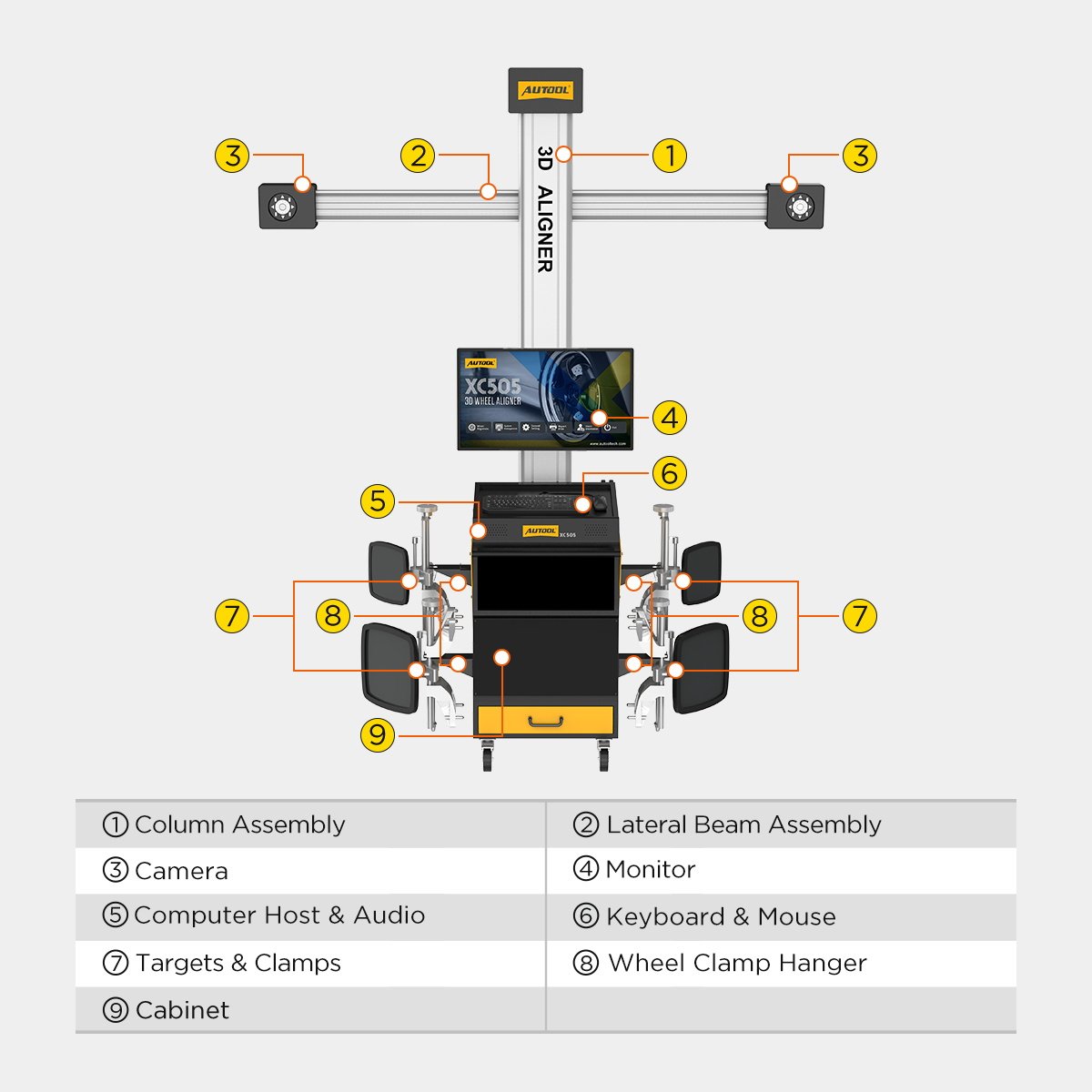XC505 AUTOOL 3D Alignment Tire Machine For All indian Cars - Image 16