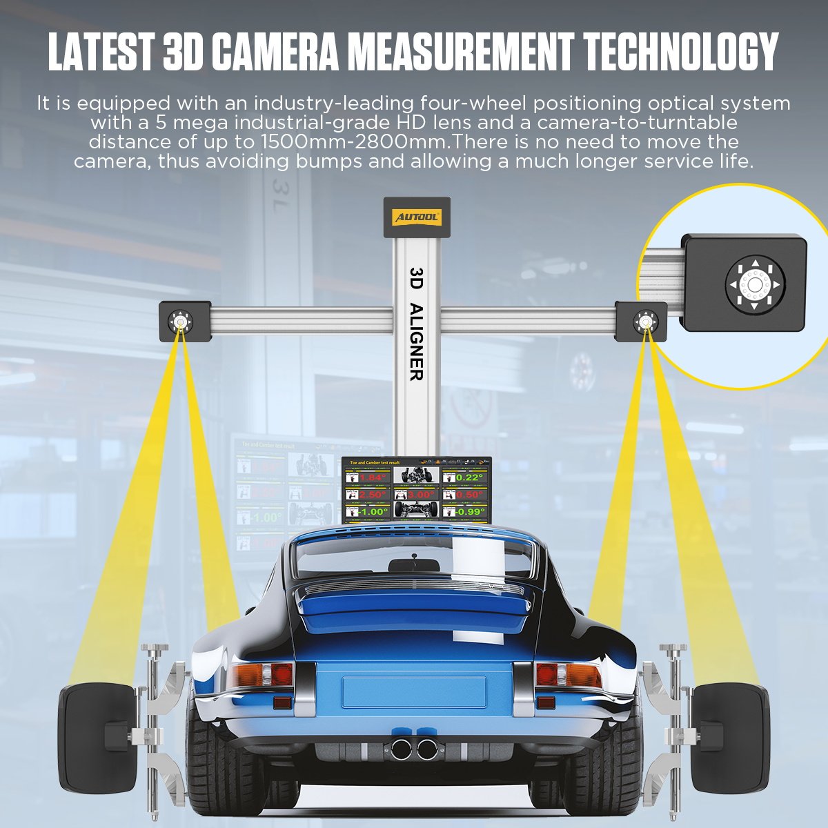 XC505 AUTOOL 3D Alignment Tire Machine For All indian Cars - Image 4