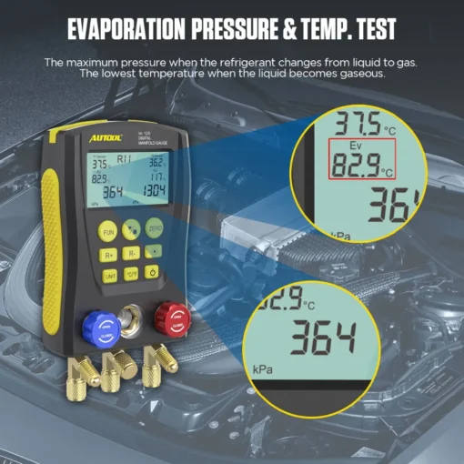 AUTOOL LM120+ Refrigerant Gauges Digital Hvac Gauges - Image 7