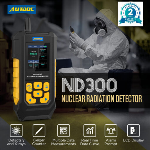 AUTOOL ND300 Geiger Counter Nuclear Radiation Detector Portable Handheld Beta Gamma X-ray - Image 11