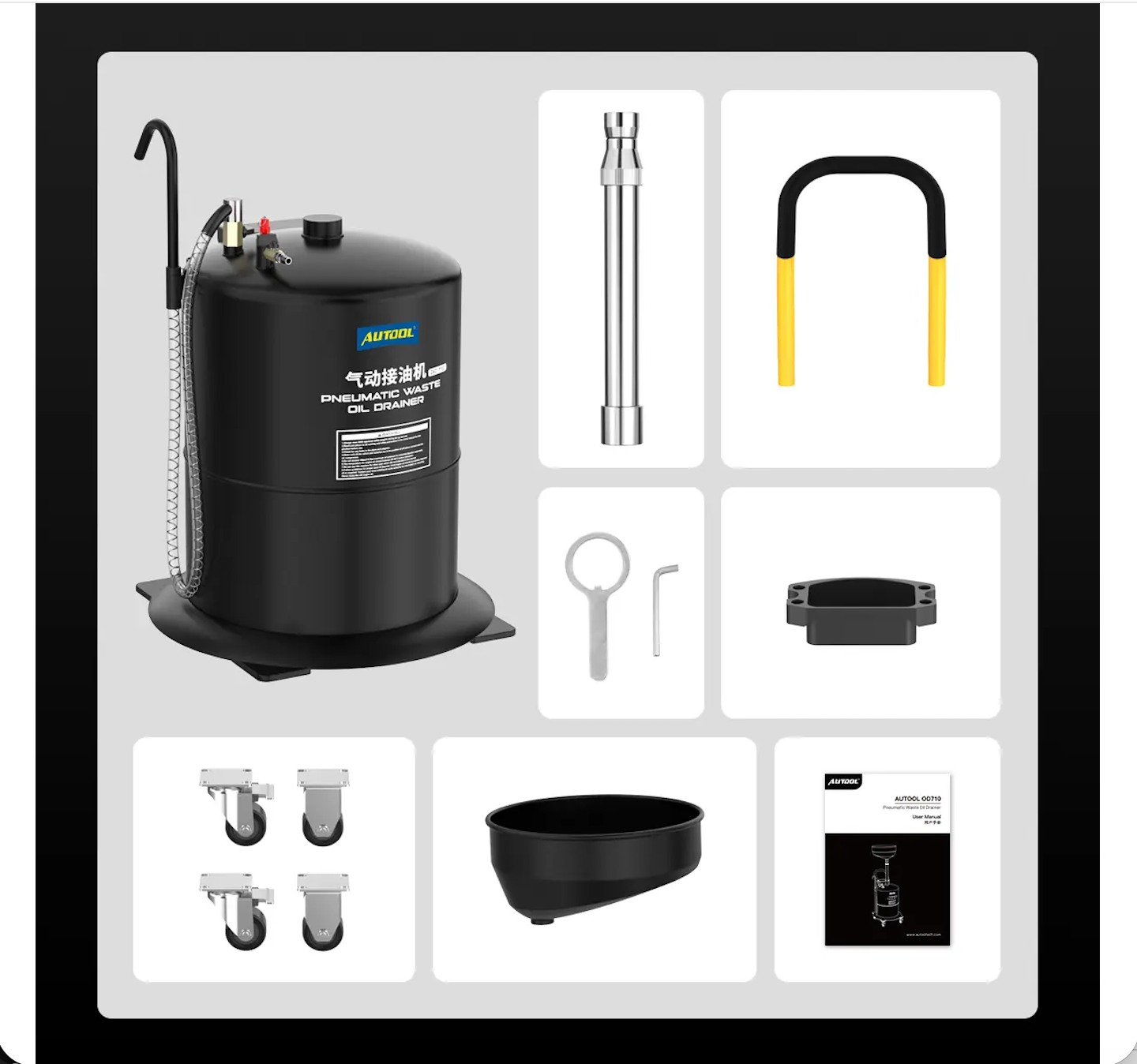 OD710 AUTOOL Pneumatic Waste Oil Drainer For Workshop - Image 12
