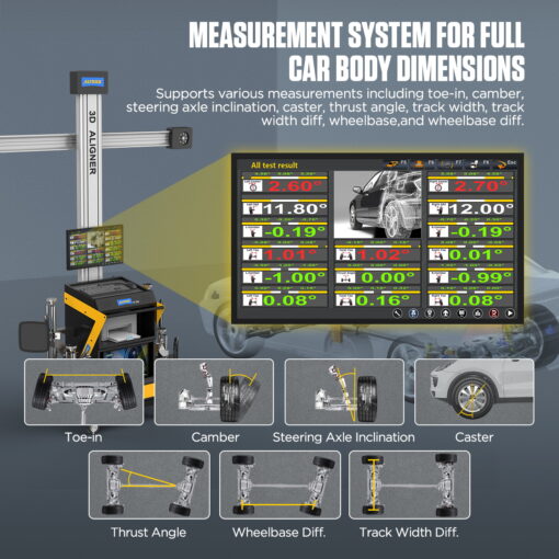 AUTOOL XC508 3D Wheel Alignment Machine-Tire Aligner System - Image 9
