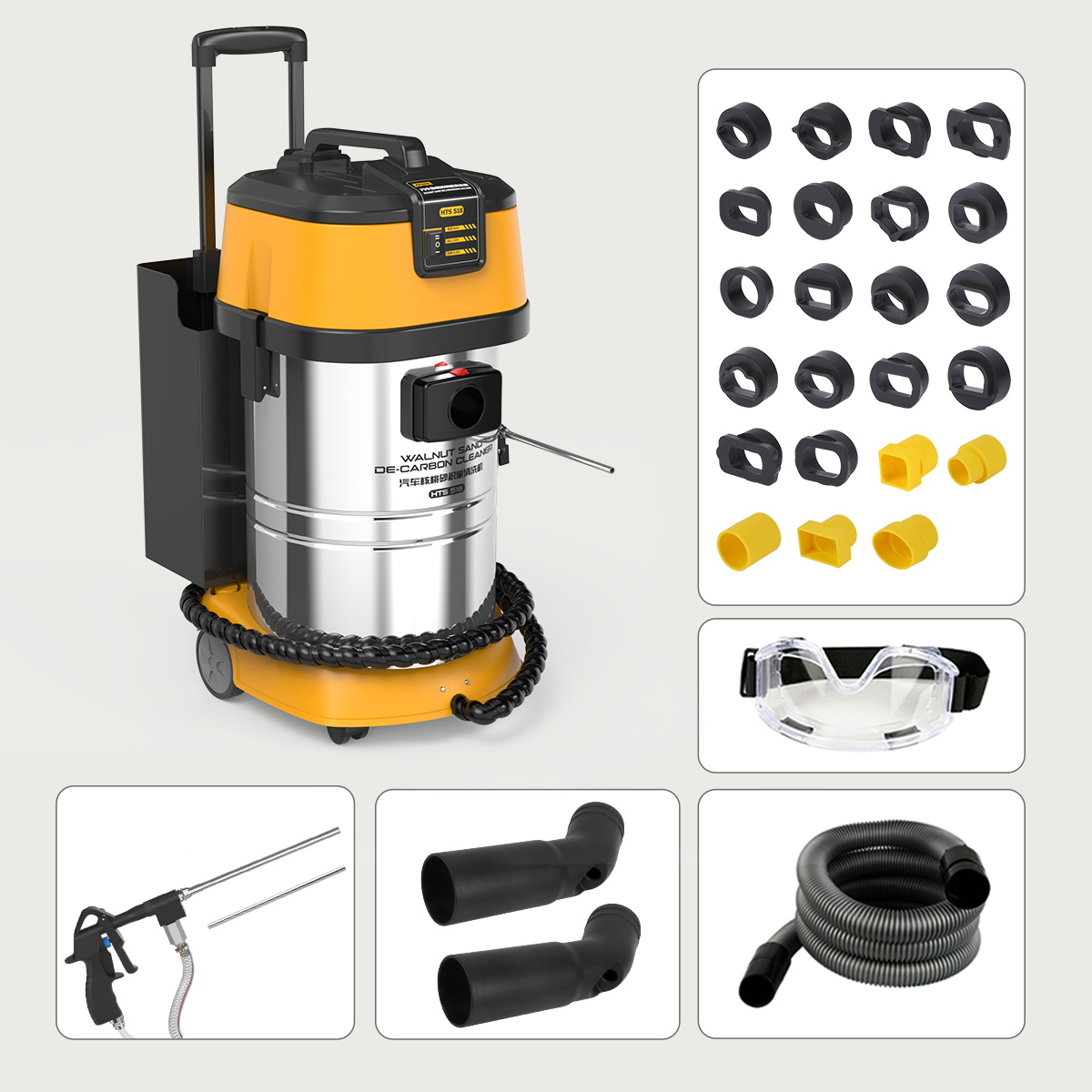 HTS518 AUTOOL Walnut Sand Engine & Intake valve Carbon Cleaning Machine For Petro/Diesel Cars - Image 10