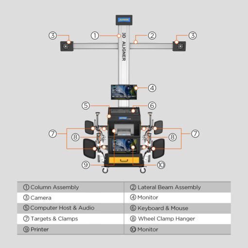 AUTOOL XC508 3D Wheel Alignment Machine-Tire Aligner System - Image 17