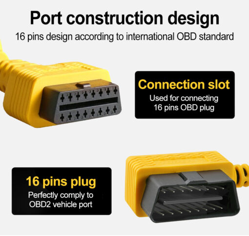 AUTOOL OBD2 16Pin Extension Cable 1.5m Car OBD Connect Extend Adapter Wire ELM327 OBD II OBD2 Extension Connector Cord - Image 4