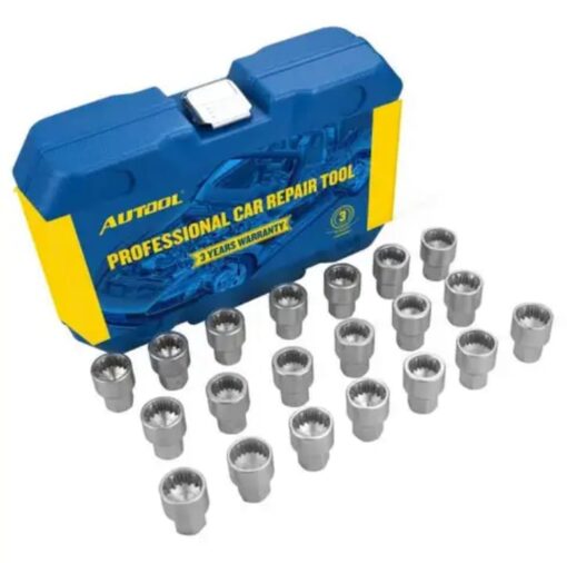 Mrcartool 20pcs Locking Wheel Nut Key Socket Set Kit Touareg Anti-Theft Screw Sleeve Tool For Porsche Cayenne Panamera VW Audi - Image 2