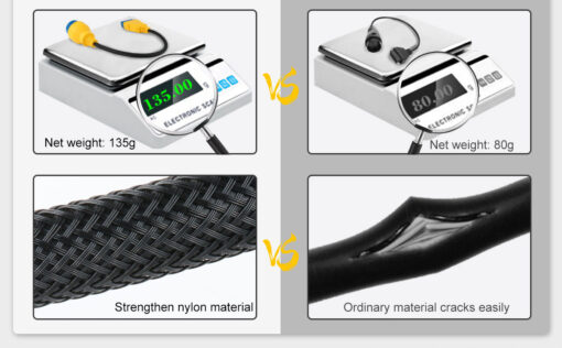 AUTOOL 42 CM Car OBD2 Reinforced Nylon Extension Cord 38PIN TO 16PIN Male to Female Cable for Benz - Image 4