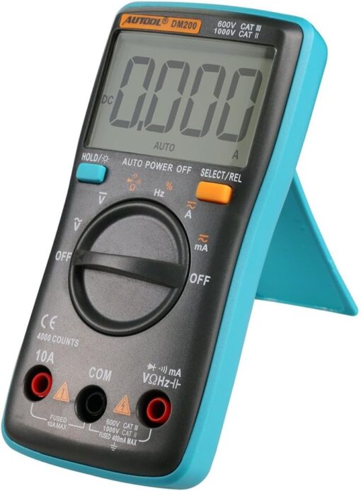 AUTOOL DM200 Portable Autoranging Digital Multimeter 4000 Counts Backlight AC/DC - Image 16