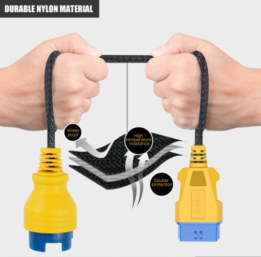 AUTOOL 42 CM Car OBD2 Reinforced Nylon Extension Cord 38PIN TO 16PIN Male to Female Cable for Benz - Image 6