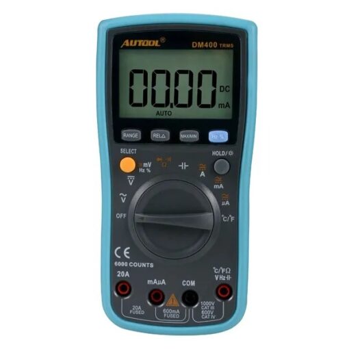 AUTOOL DM400 Digital Multimeter 6000 Counts Backlight AC/DC Ammeter Voltmeter Ohm Portable Meter - Image 7