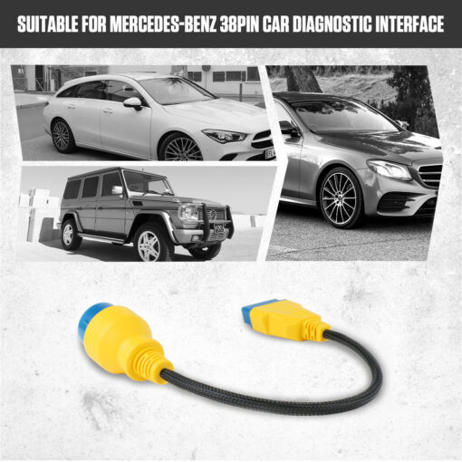 AUTOOL 42 CM Car OBD2 Reinforced Nylon Extension Cord 38PIN TO 16PIN Male to Female Cable for Benz - Image 7