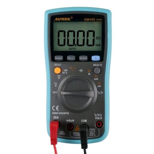 AUTOOL DM400 Digital Multimeter 6000 Counts Backlight AC/DC Ammeter Voltmeter Ohm Portable Meter - Image 4